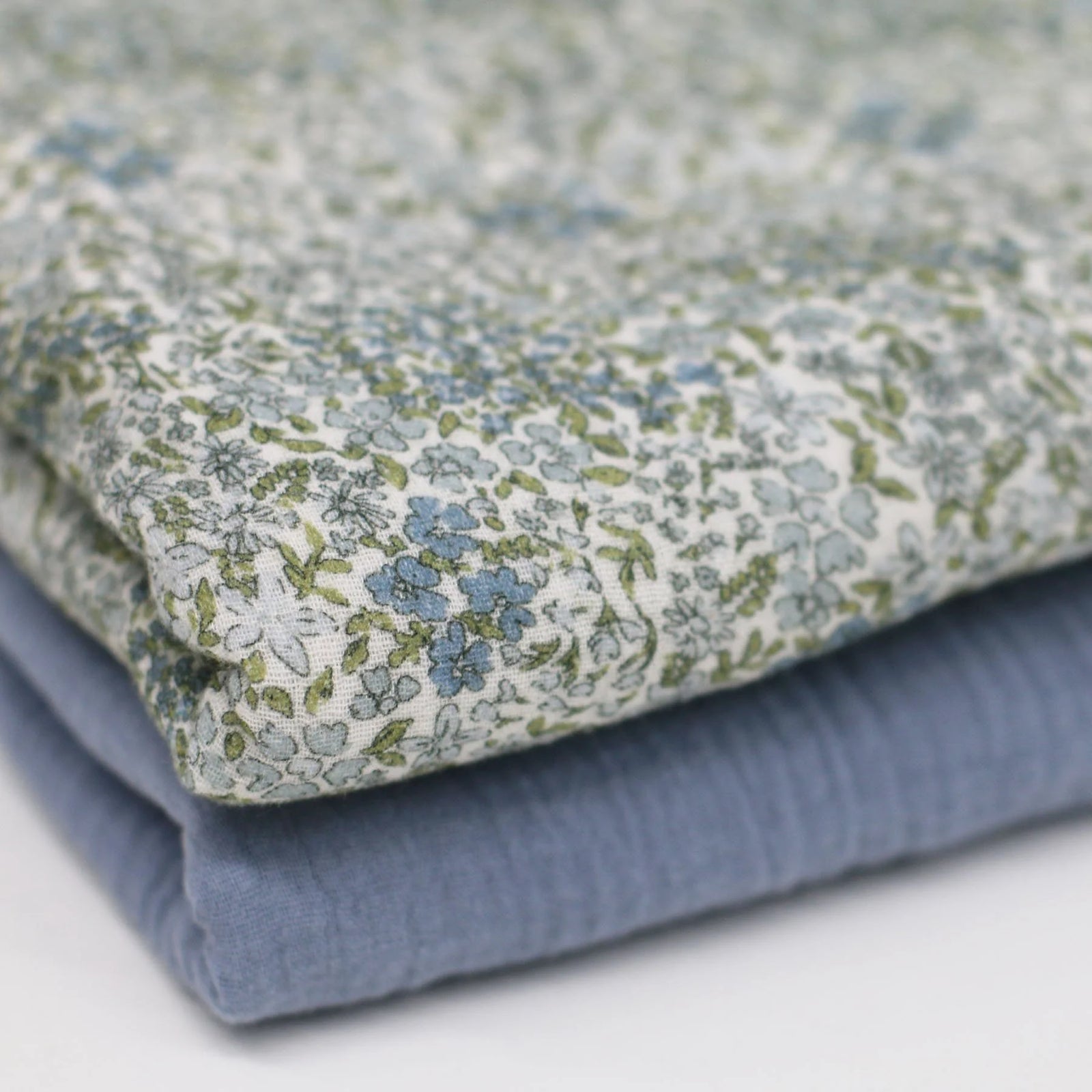 Blossom Mix Jeans Blue | Double Gauze