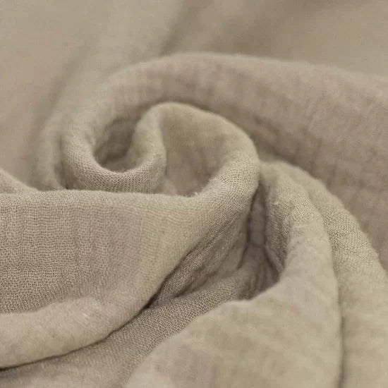 Solid Double Gauze - Dark Beige