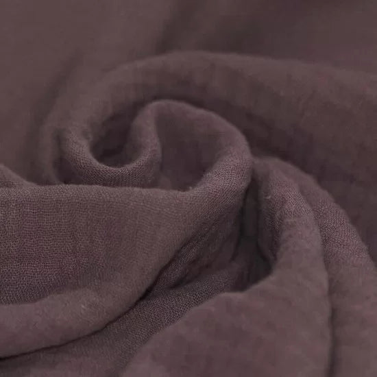 Solid Double Gauze - Dark Mauve