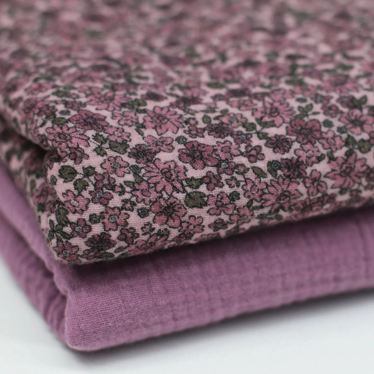 Sweet Little Flowers Raspberry | Double Gauze