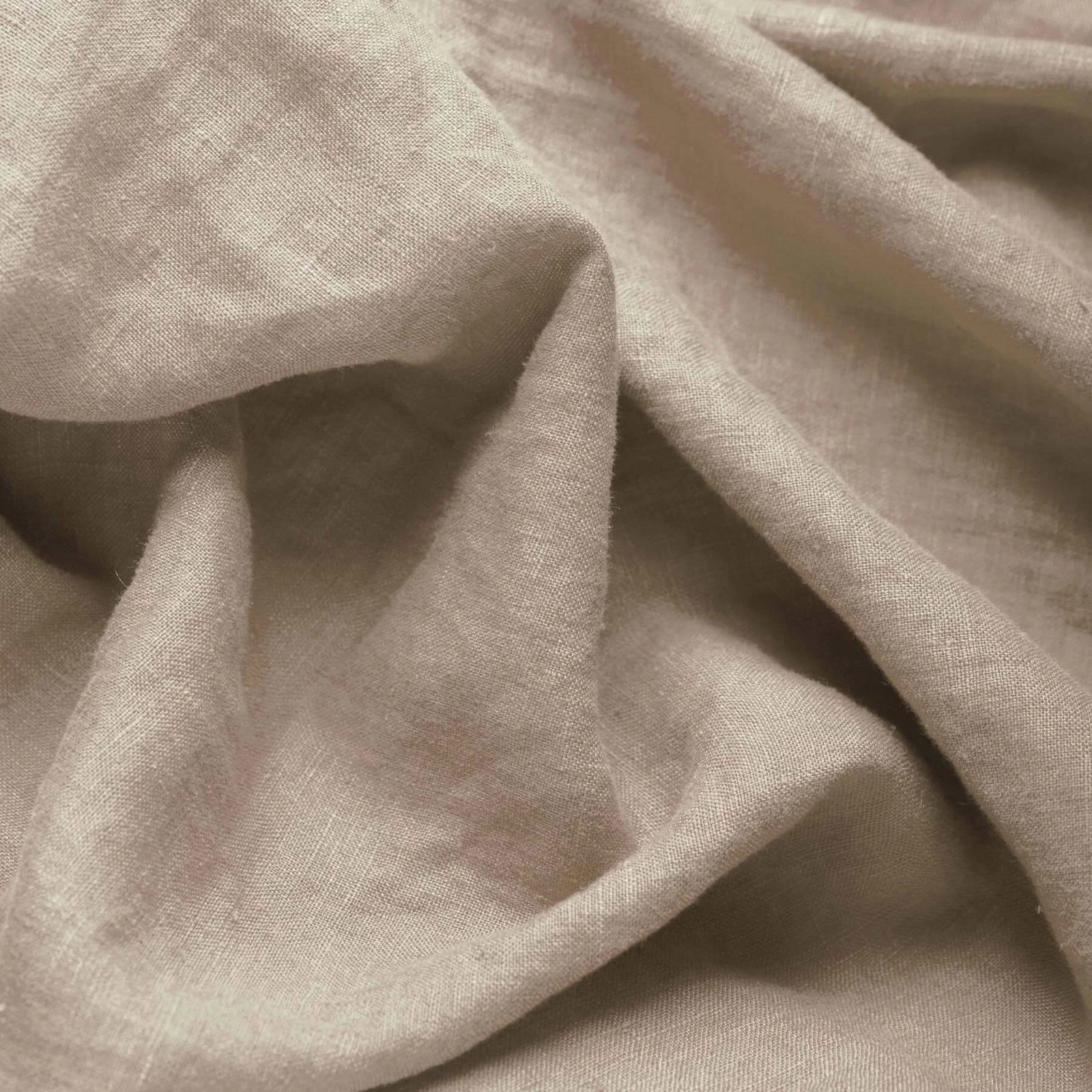 Stone Washed Linen - Dark Beige