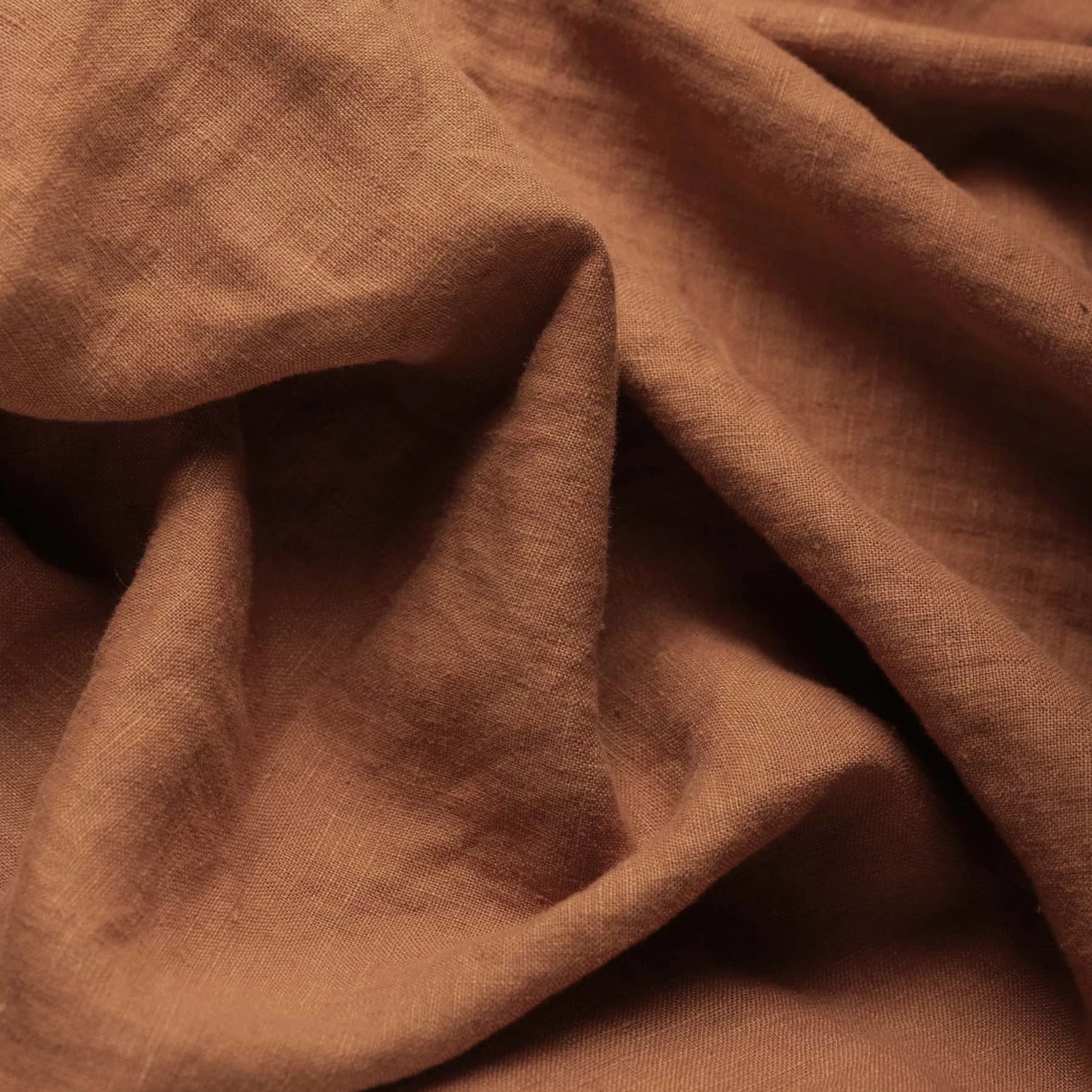 Stone Washed Linen - Cognac