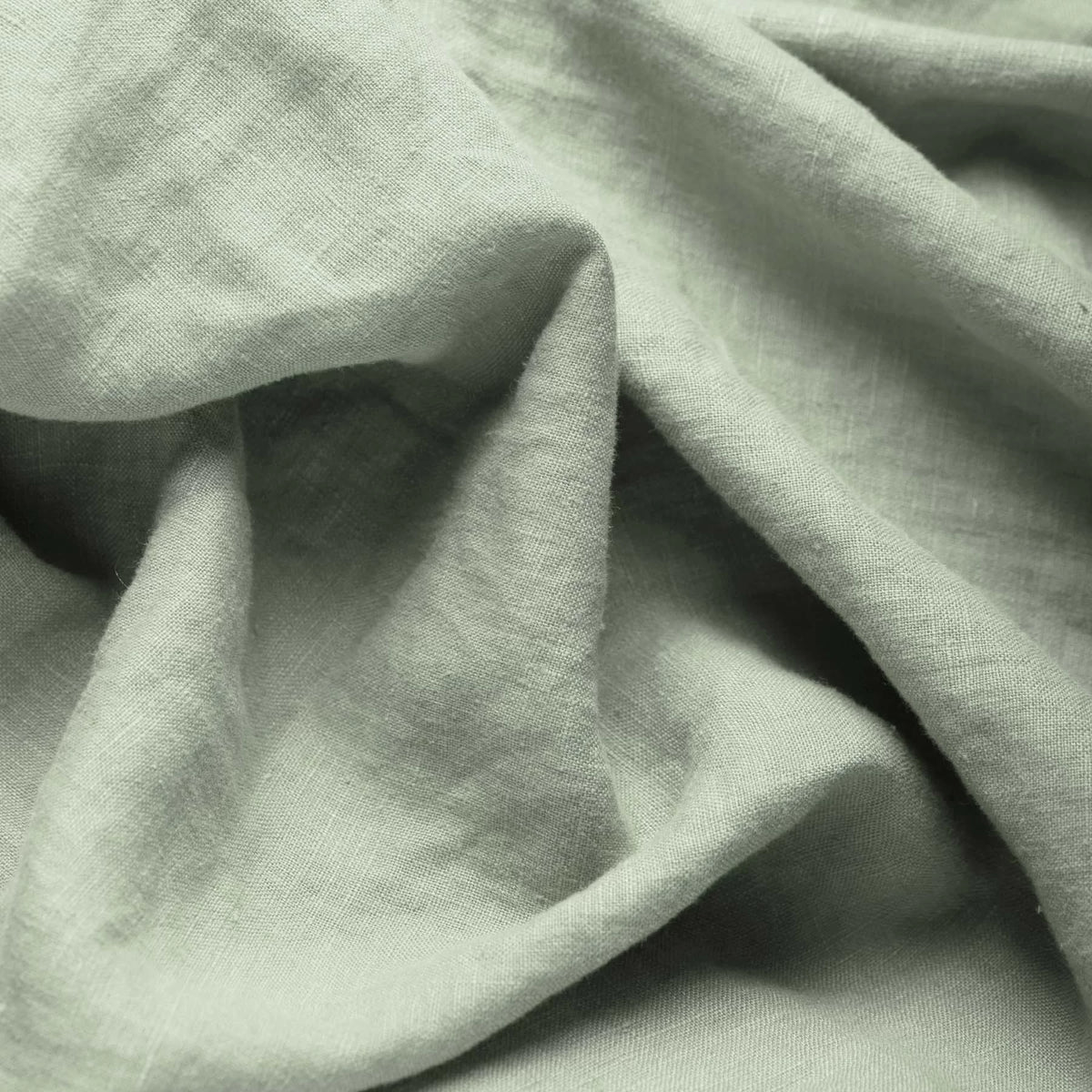 Stone Washed Linen - Dusty Green