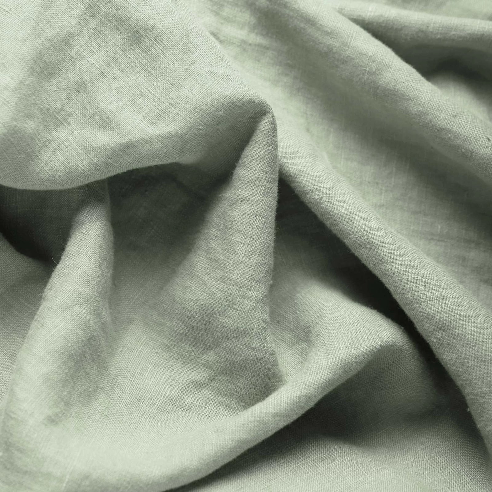 Stone Washed Linen - Dusty Green