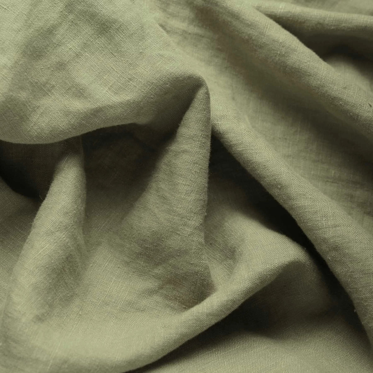 Stone Washed Linen - Olive