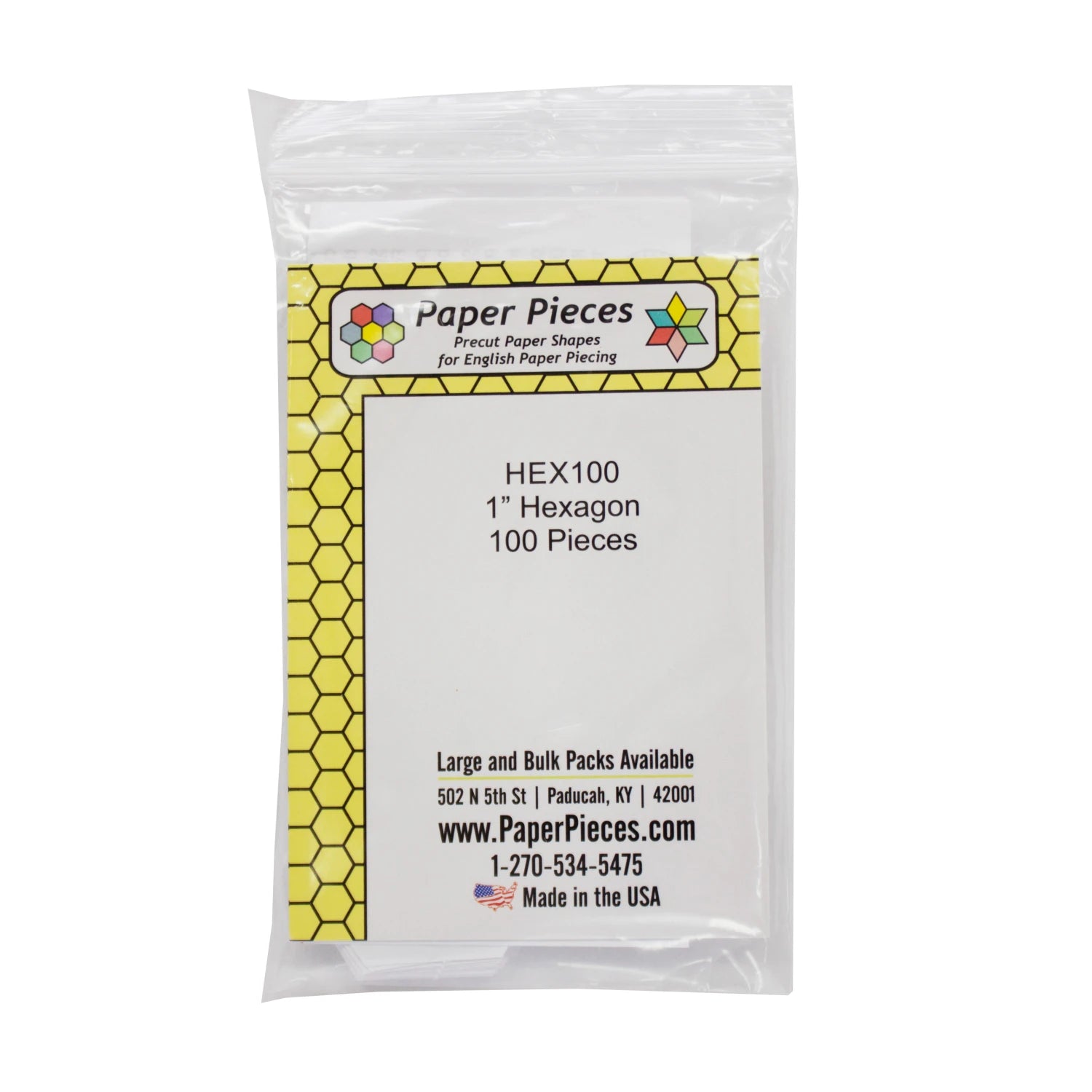 Paper Piece Honeycomb Pack 1" 100 pc