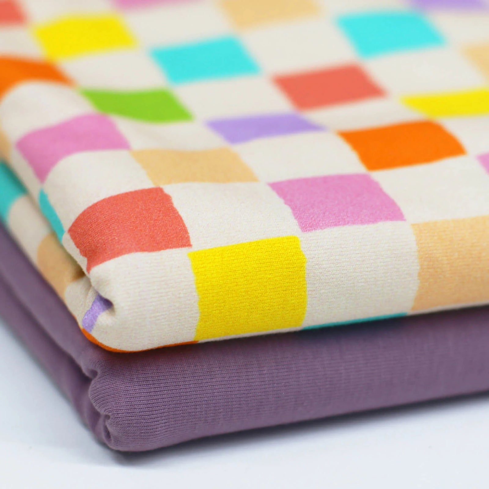 Blocks Orange Lilac | Knit