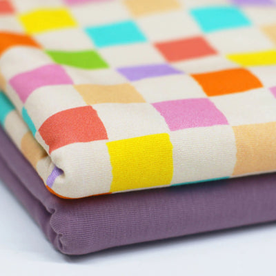 Blocks Orange Lilac | Knit