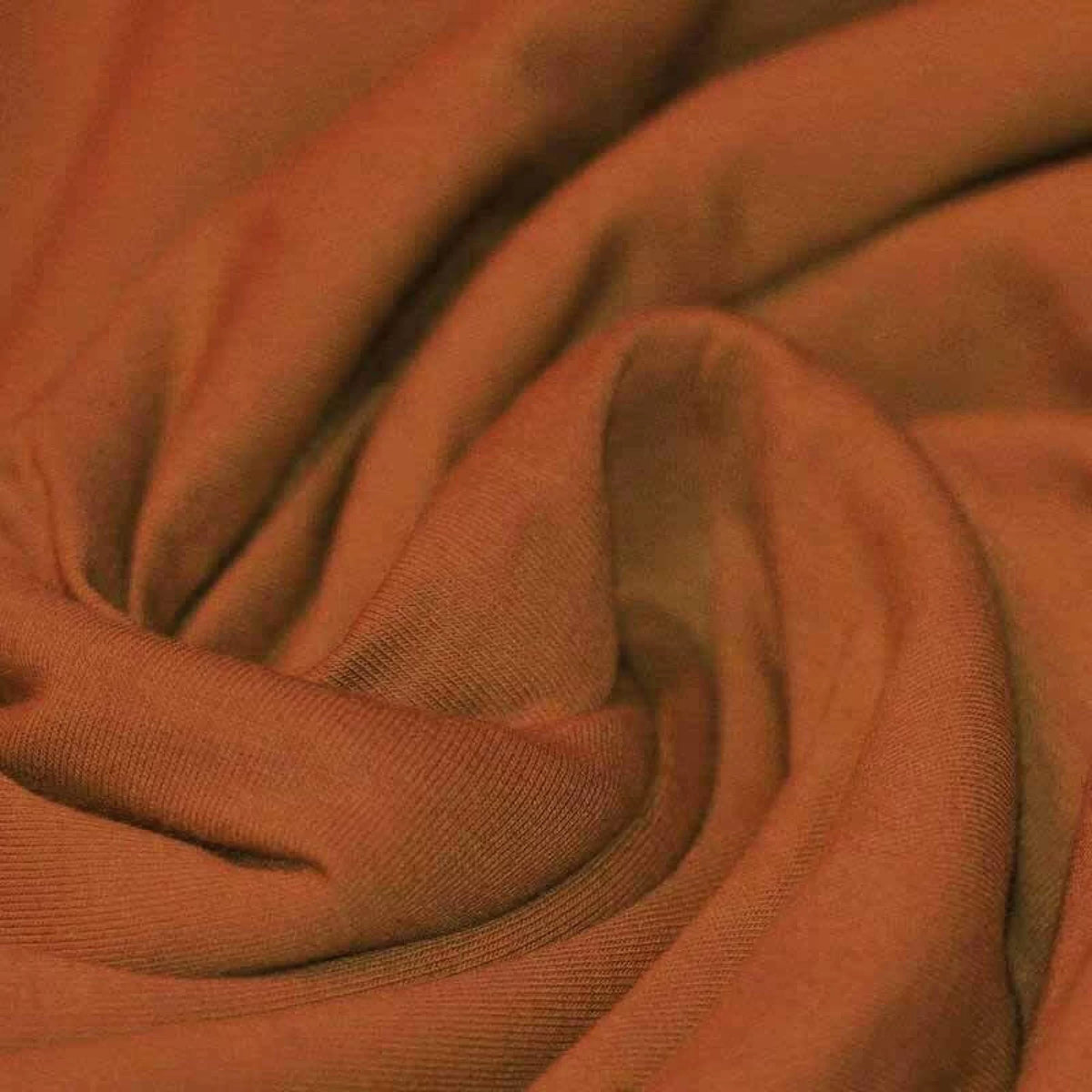 Solid Cotton Jersey - Cognac | Knit