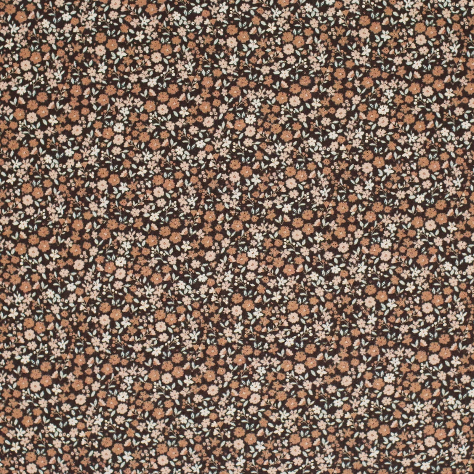 Pretty Flowers Brown | Knit