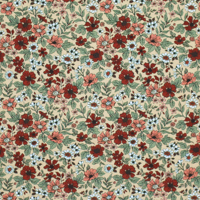 Vintage Floral Red & Green | Knit
