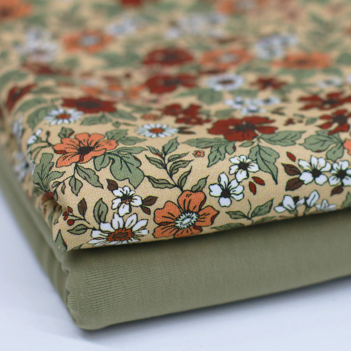 Vintage Floral Red &amp; Green | Knit