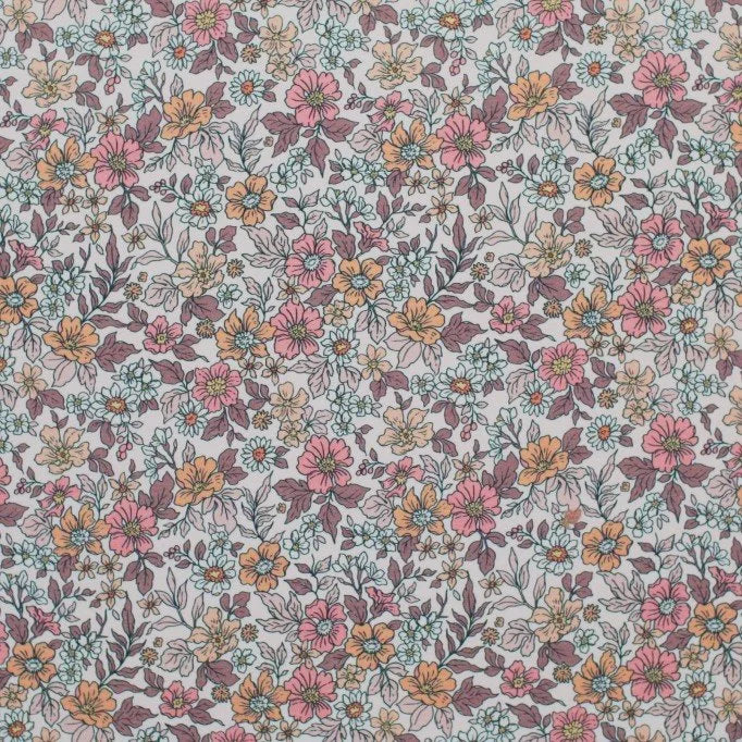 Vintage Floral Old Mauve | Knit