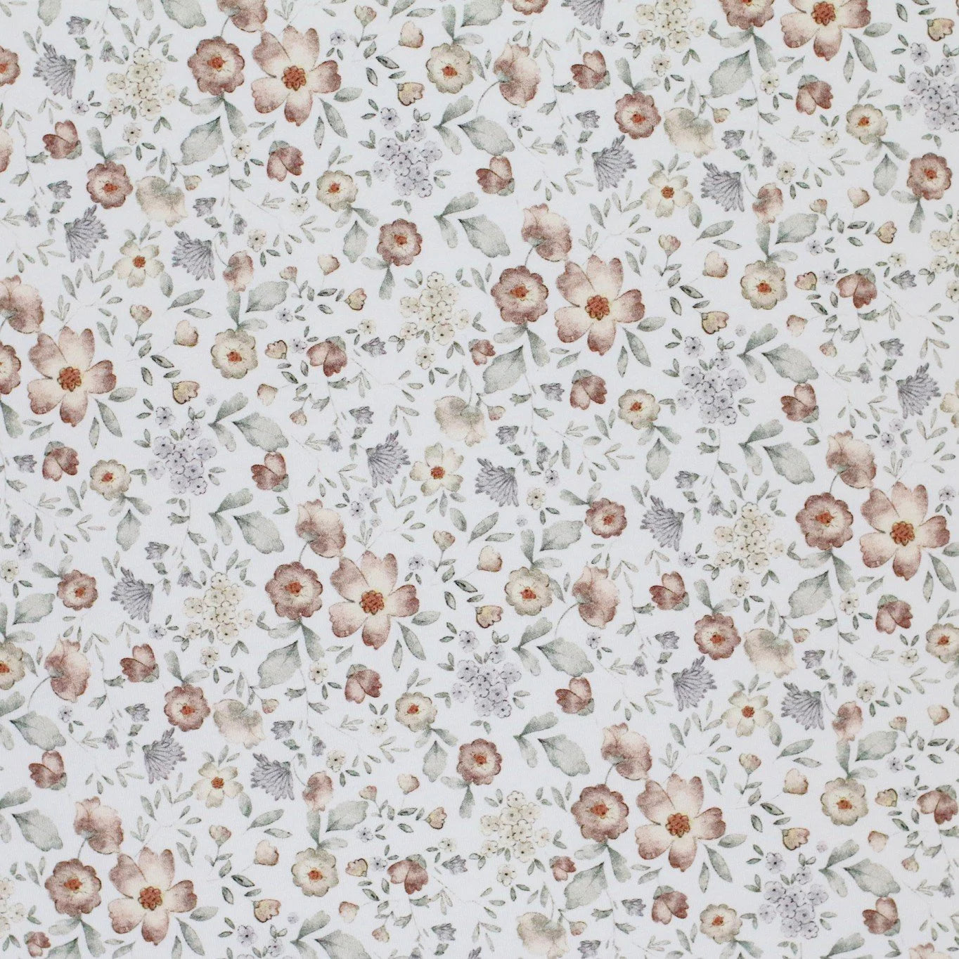 Vintage Flower Design Ecru | Knit