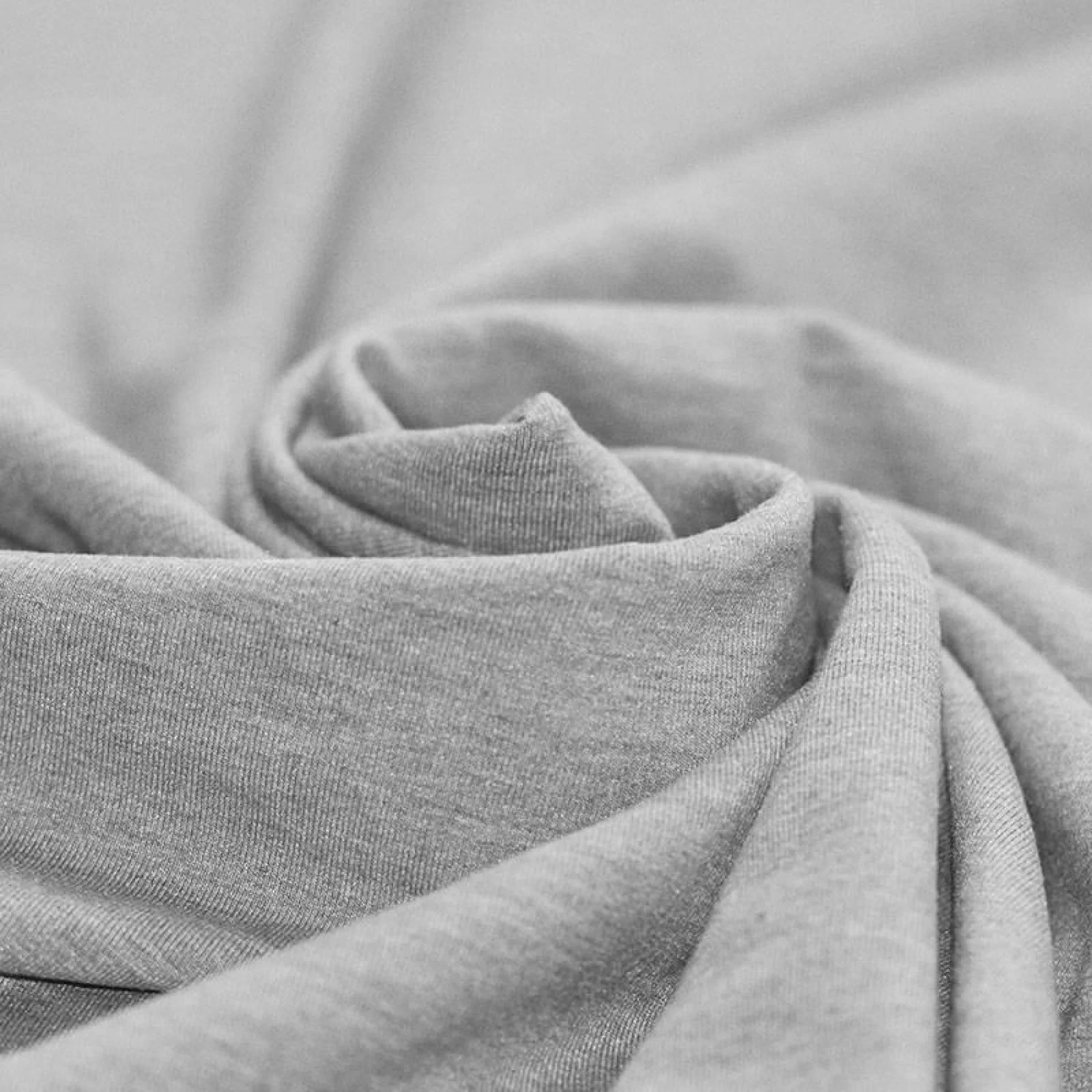 Solid Cotton Jersey - Light Grey Melange | Knit