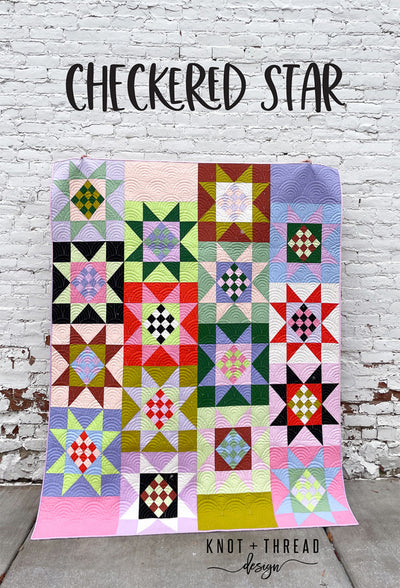Checkered Star Quilt Pattern