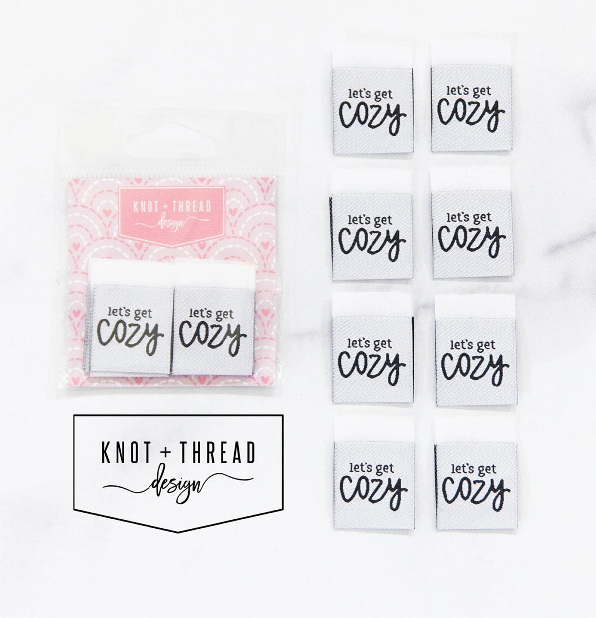 Woven Garment Labels 8-Pack - Let's Get Cozy