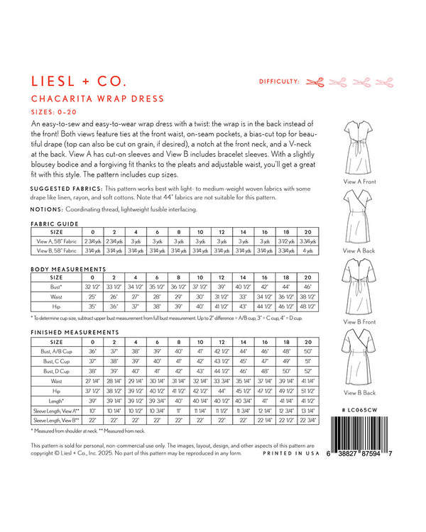 Chacarita Wrap Dress Pattern - Thread Count Fabrics