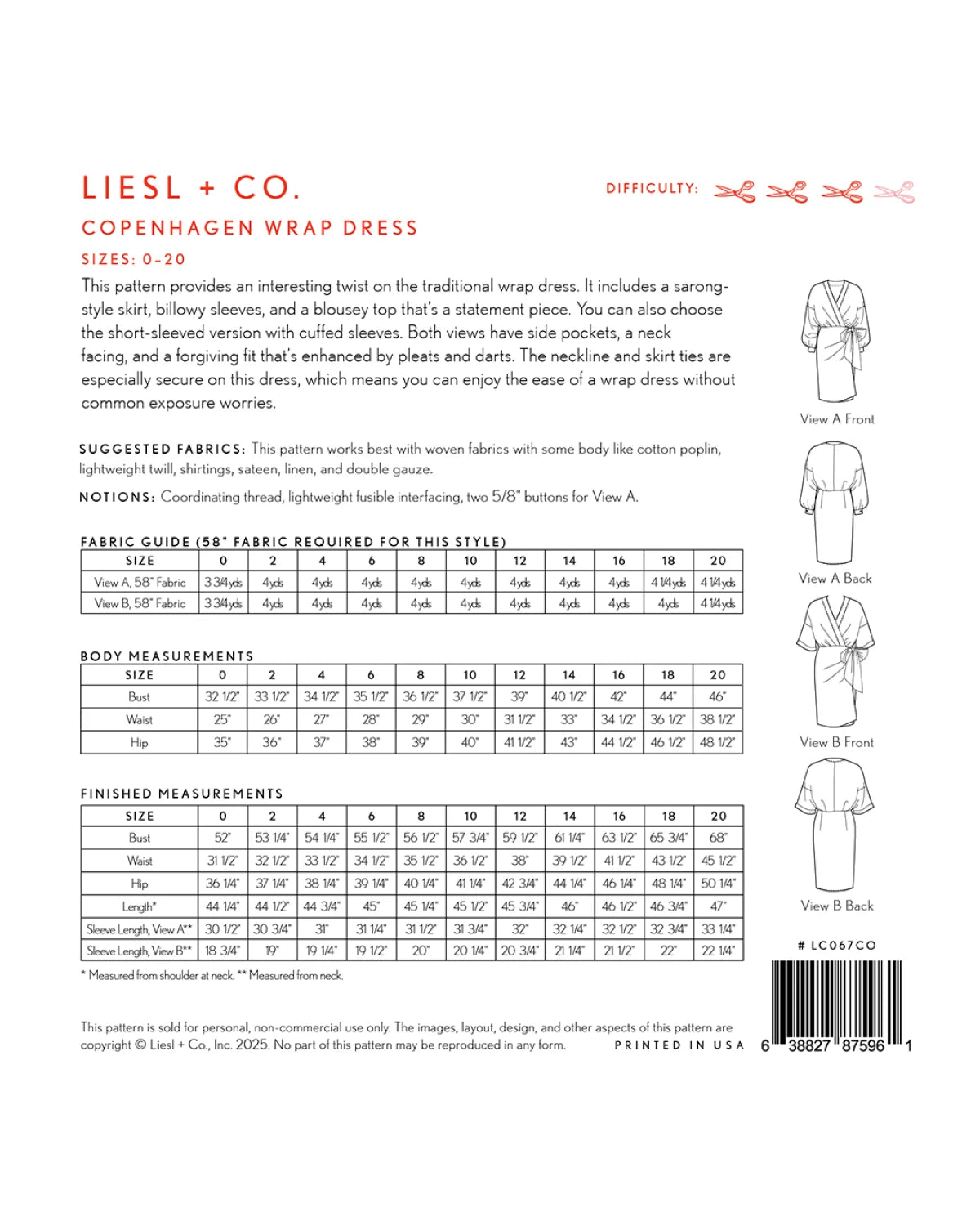 Copenhagen Wrap Dress Pattern