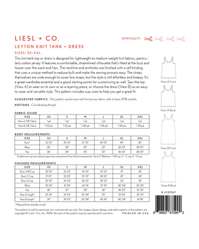 Leyton Knit Tank and Dress Pattern