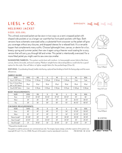 Helsinki Jacket Pattern