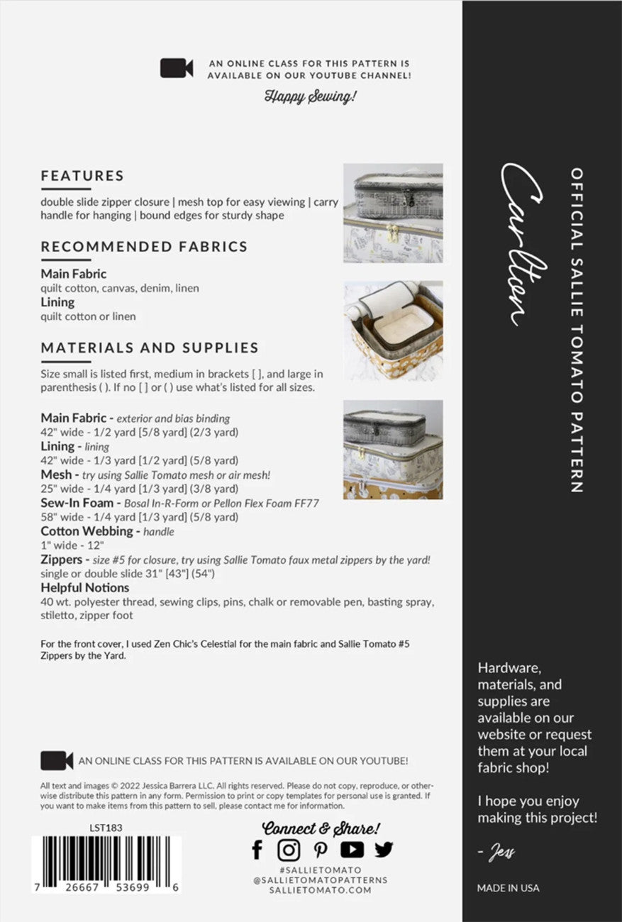Carlton Packing Cube Pattern