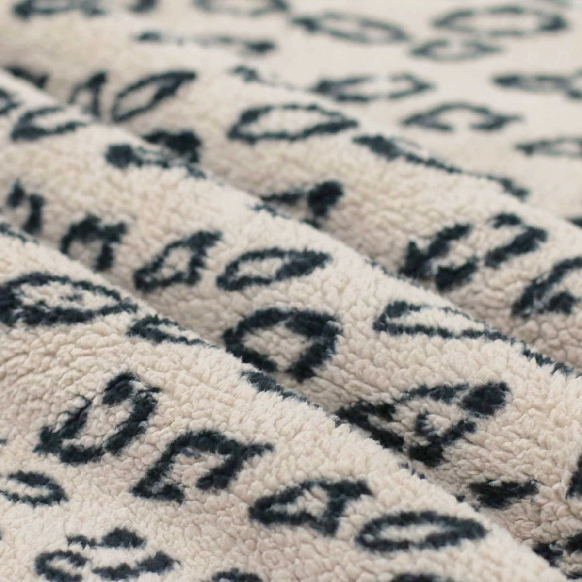 Leopard Sherpa Fleece - Light Beige