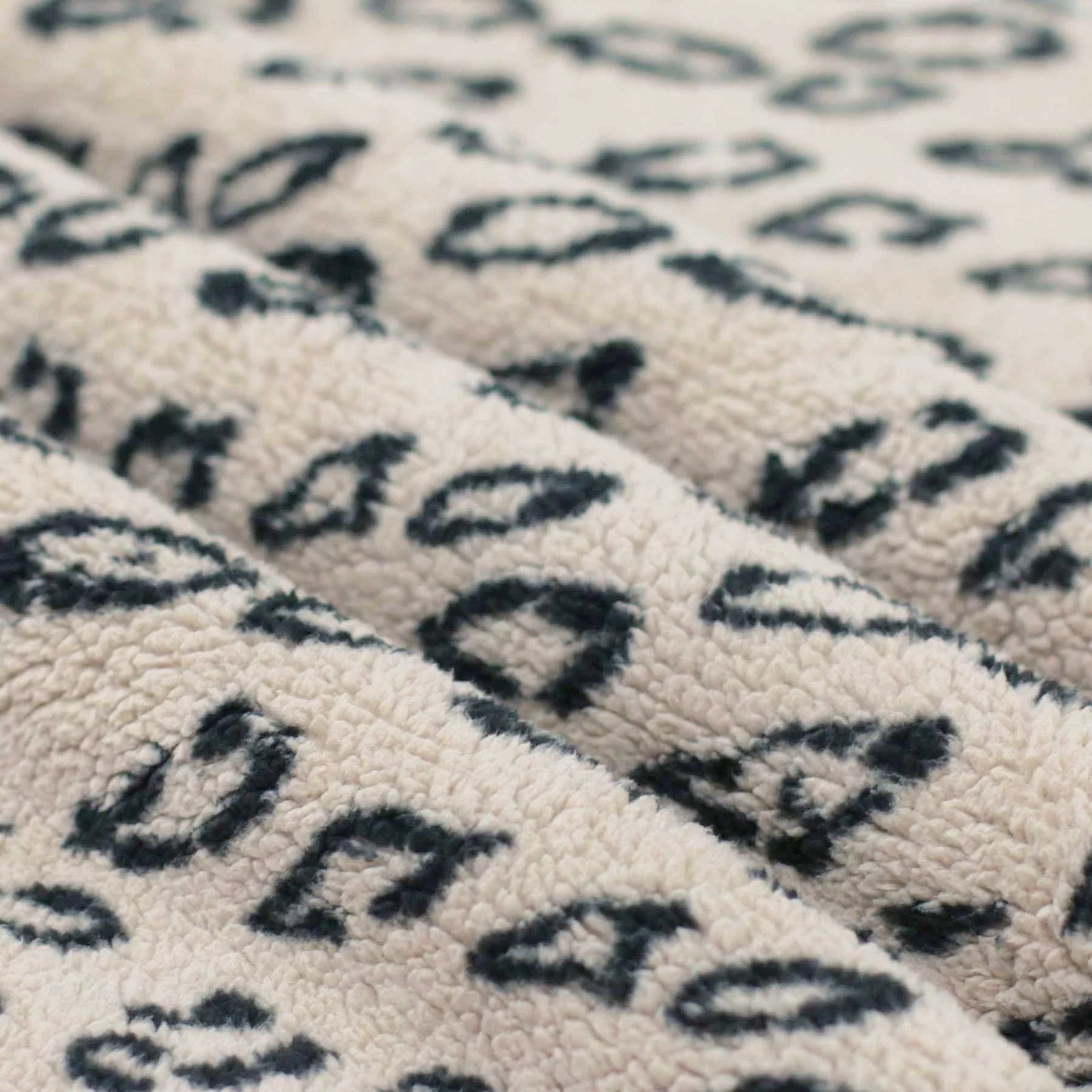 Leopard Sherpa Fleece - Light Beige