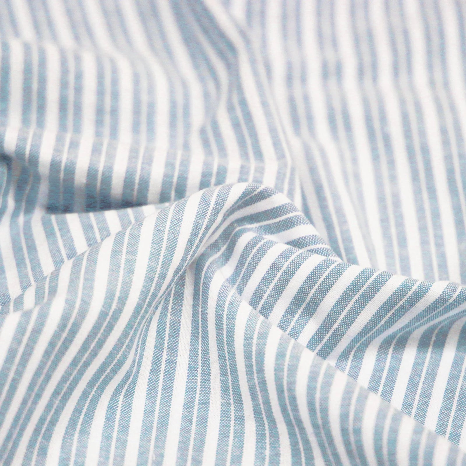 Linen Lira Stripe - Light Blue