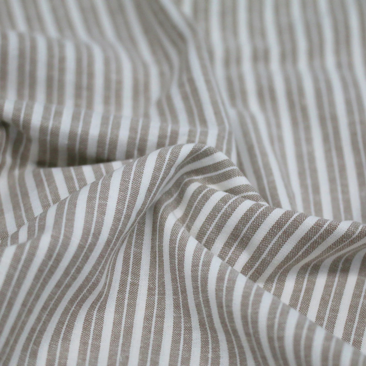 Linen Lira Stripe - Taupe