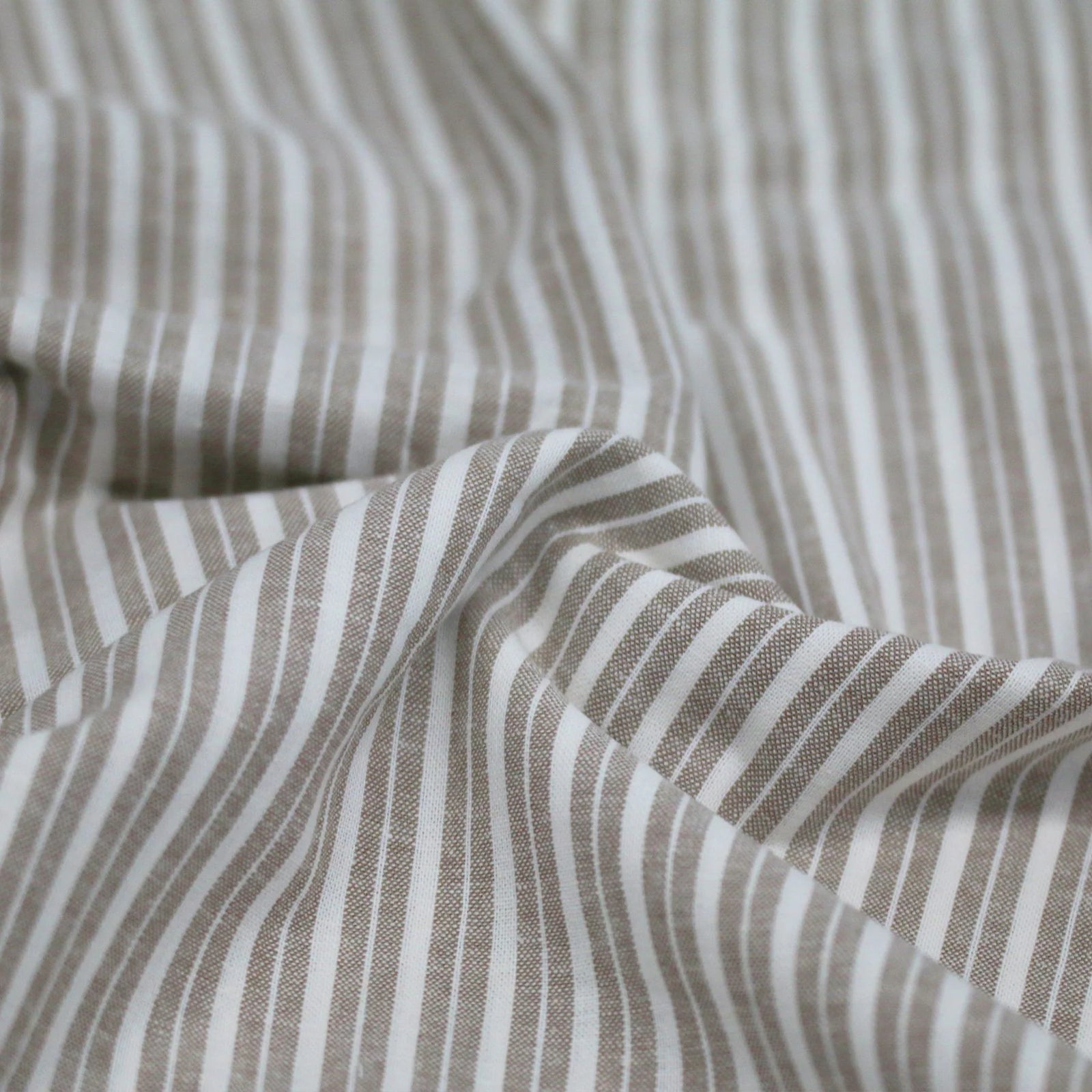 Linen Lira Stripe - Taupe