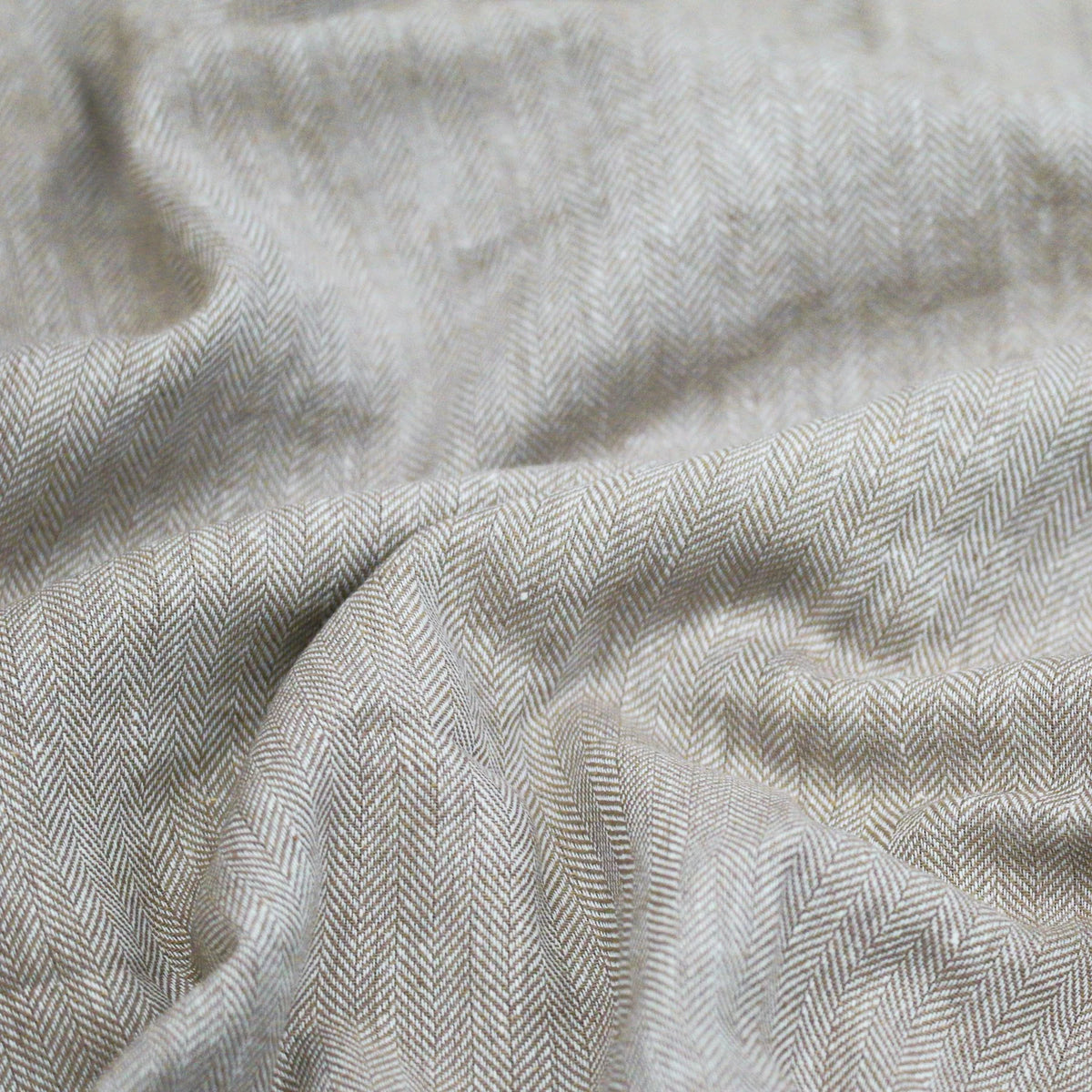 Herringbone Linen - Taupe