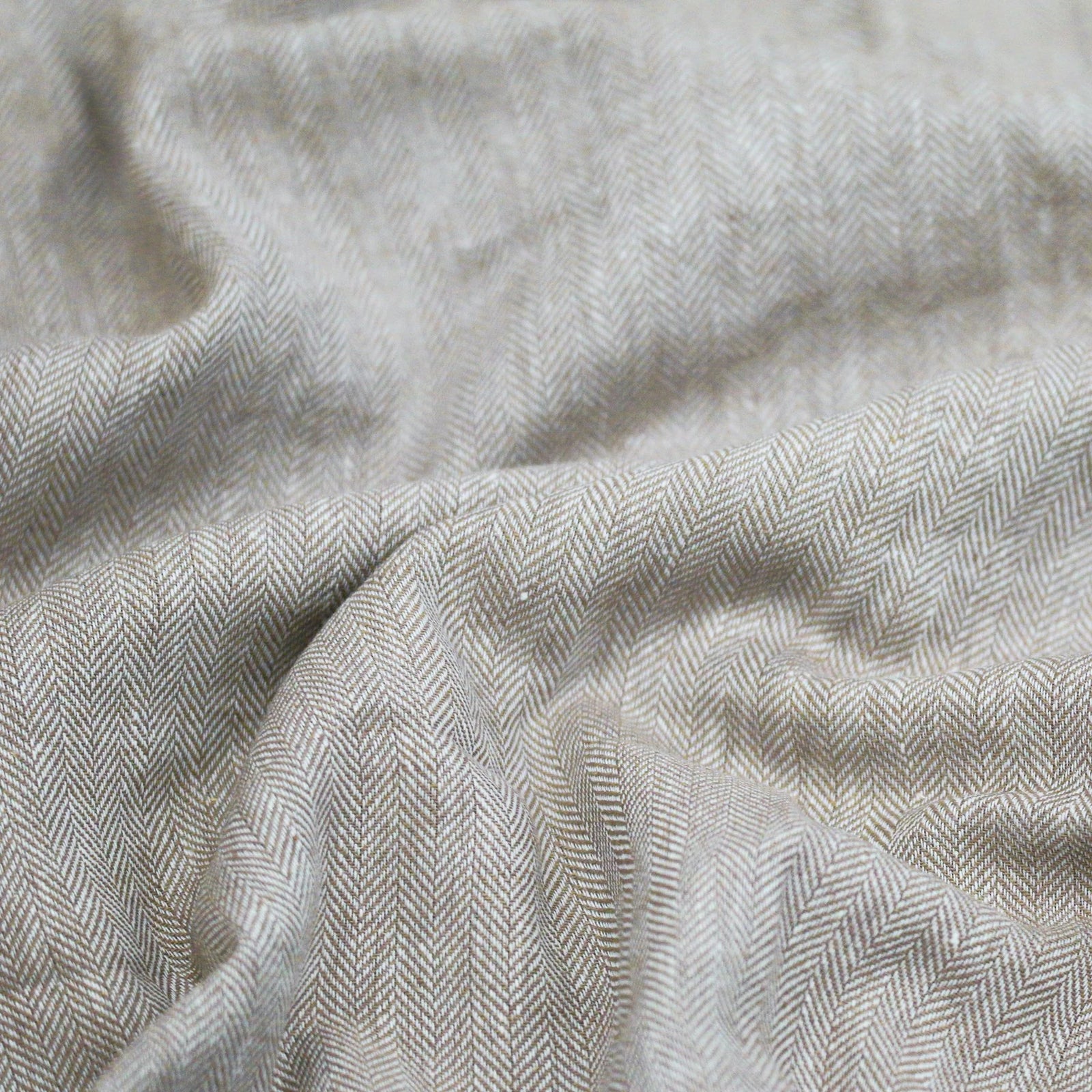 Herringbone Linen - Taupe