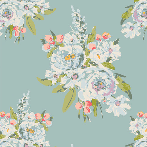 Thread Count Rose Pn Midsummer - Summer Roses - Thread Count Fabrics