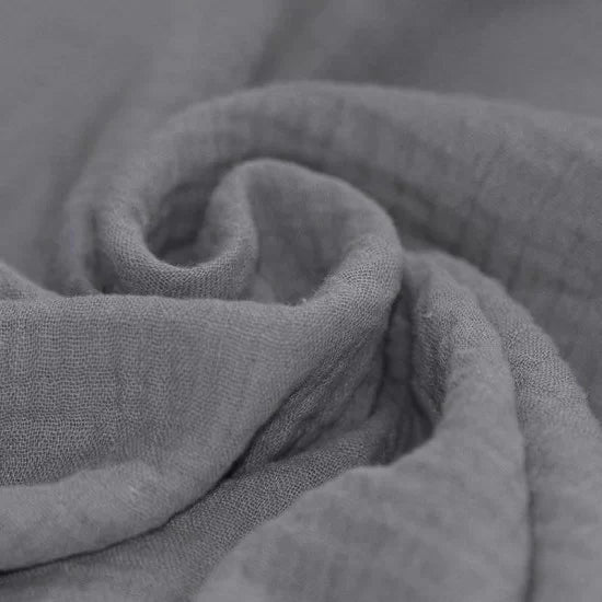 Solid Double Gauze - Grey