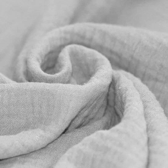 Solid Double Gauze - Light Grey