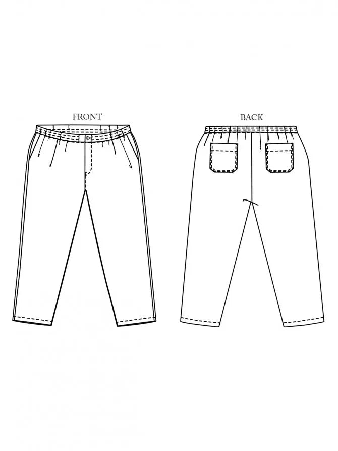 The Elling Pant Pattern - UK Sizes 28-49