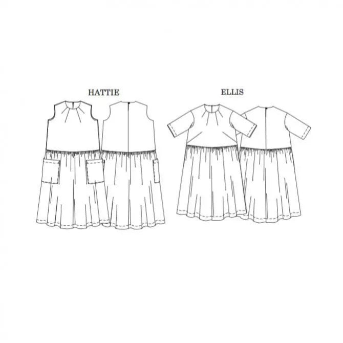 The Ellis &amp; Hattie Dress Pattern - UK Sizes 18-28