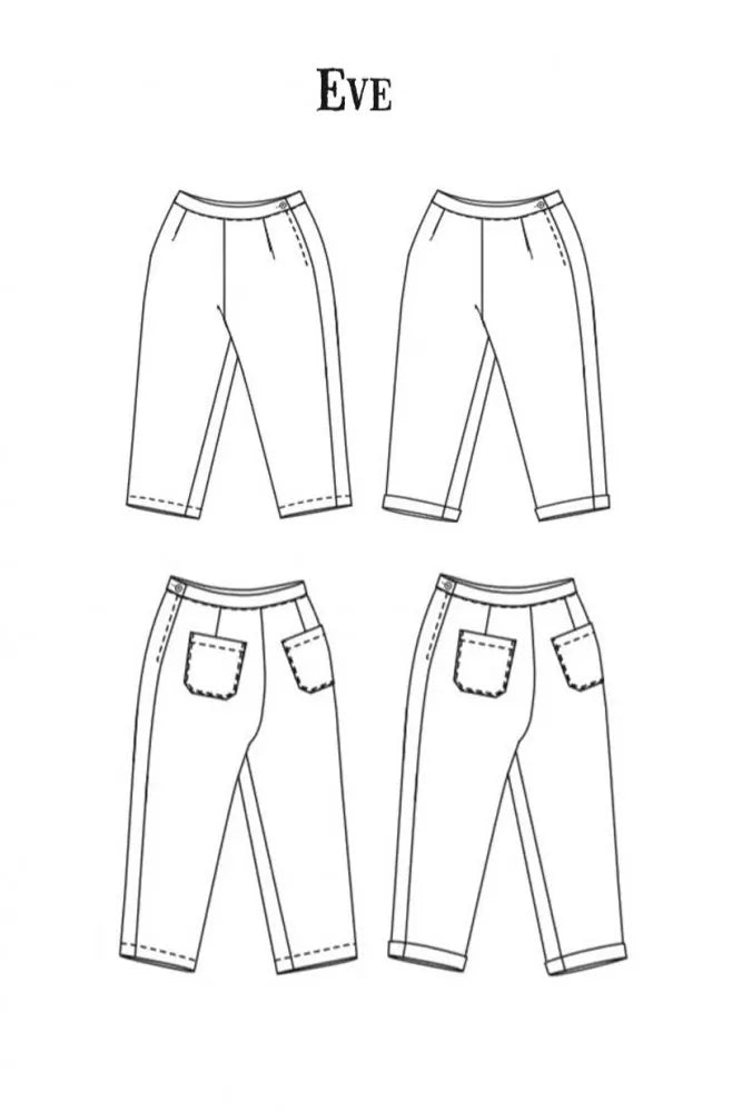 The Eve Trouser Pattern - UK Sizes 18-28