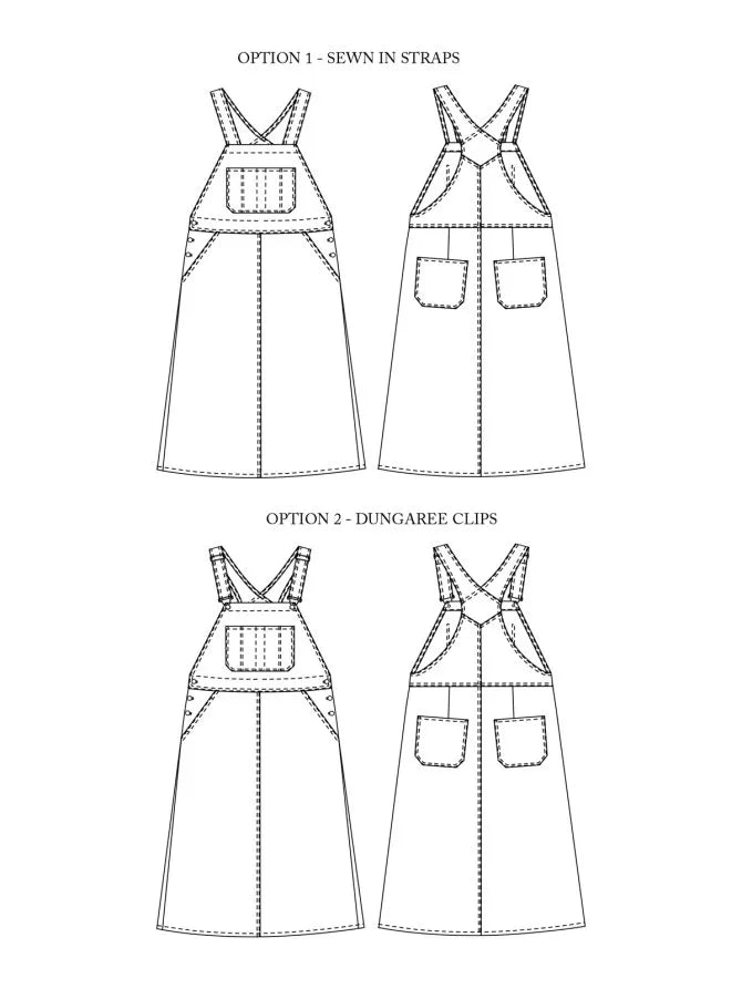 The Margo Pinafore Dress Pattern - UK Sizes 18-28