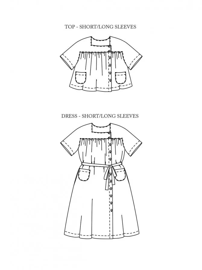 The Omilie Shirt and Dress Pattern - UK Sizes 18-28