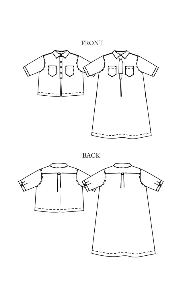 The Scout Shirt and Dress Pattern - UK Sizes 18-28