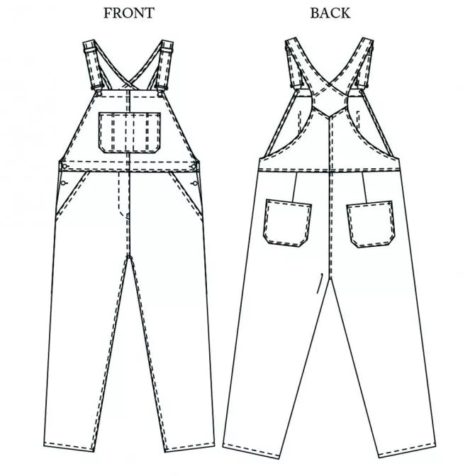 The Harlene Overalls Pattern - UK Sizes 18-28