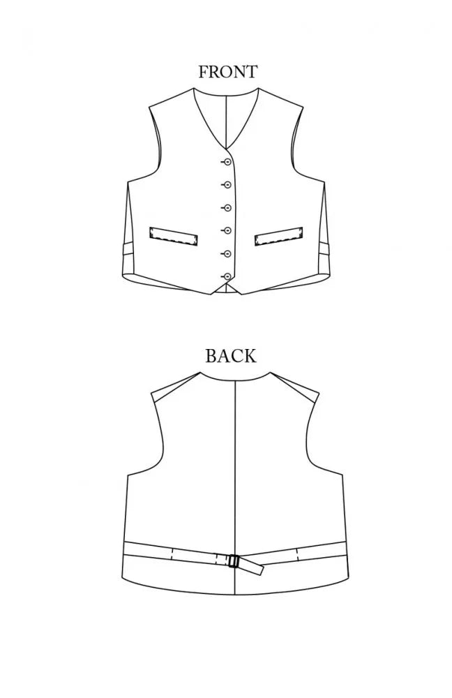 The Miller Waistcoat Pattern - UK Sizes 18-28
