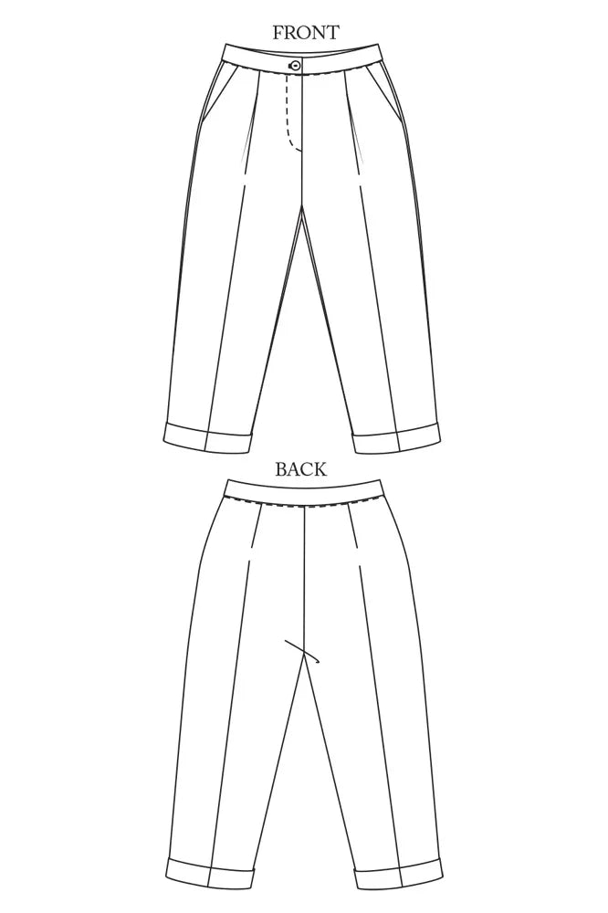 The Pegs Trouser Pattern - UK Sizes 18-28