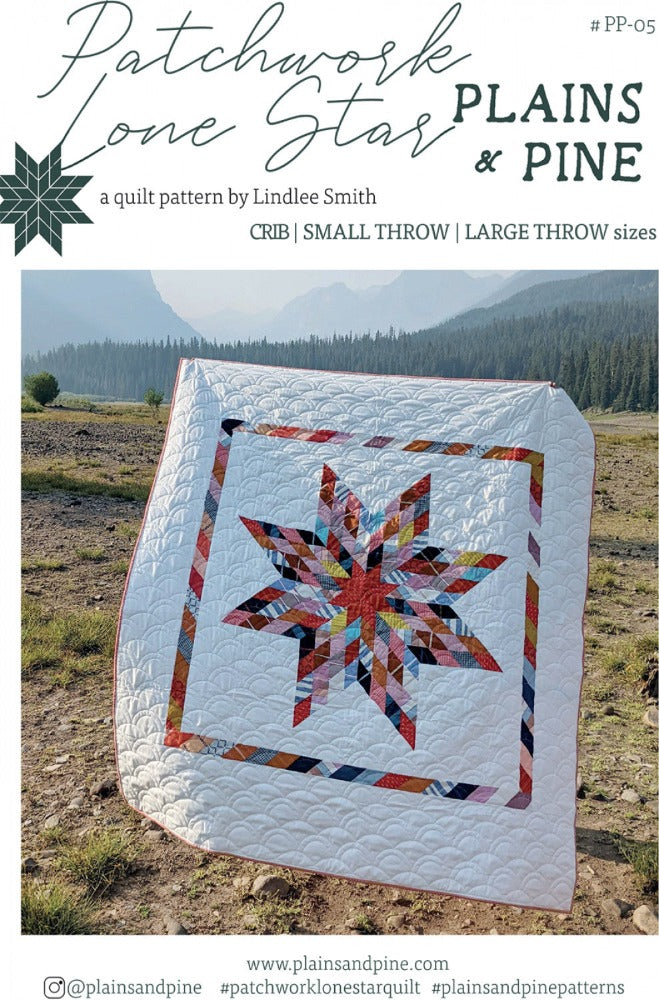 Patchwork Lone Star Quilt Pattern - Thread Count Fabrics