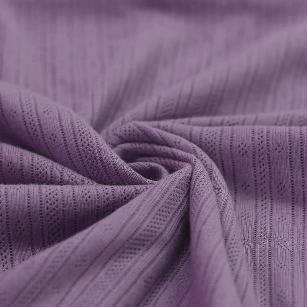 Pointelle Stripe Knit - Lilac