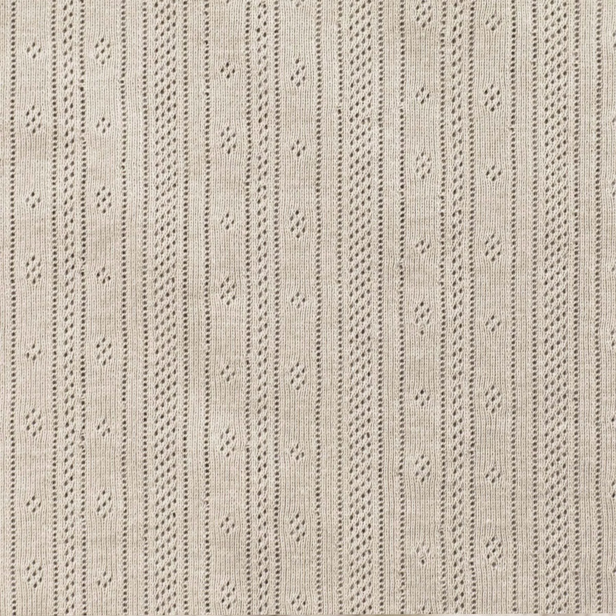 Pointelle Stripe Knit - Light Beige