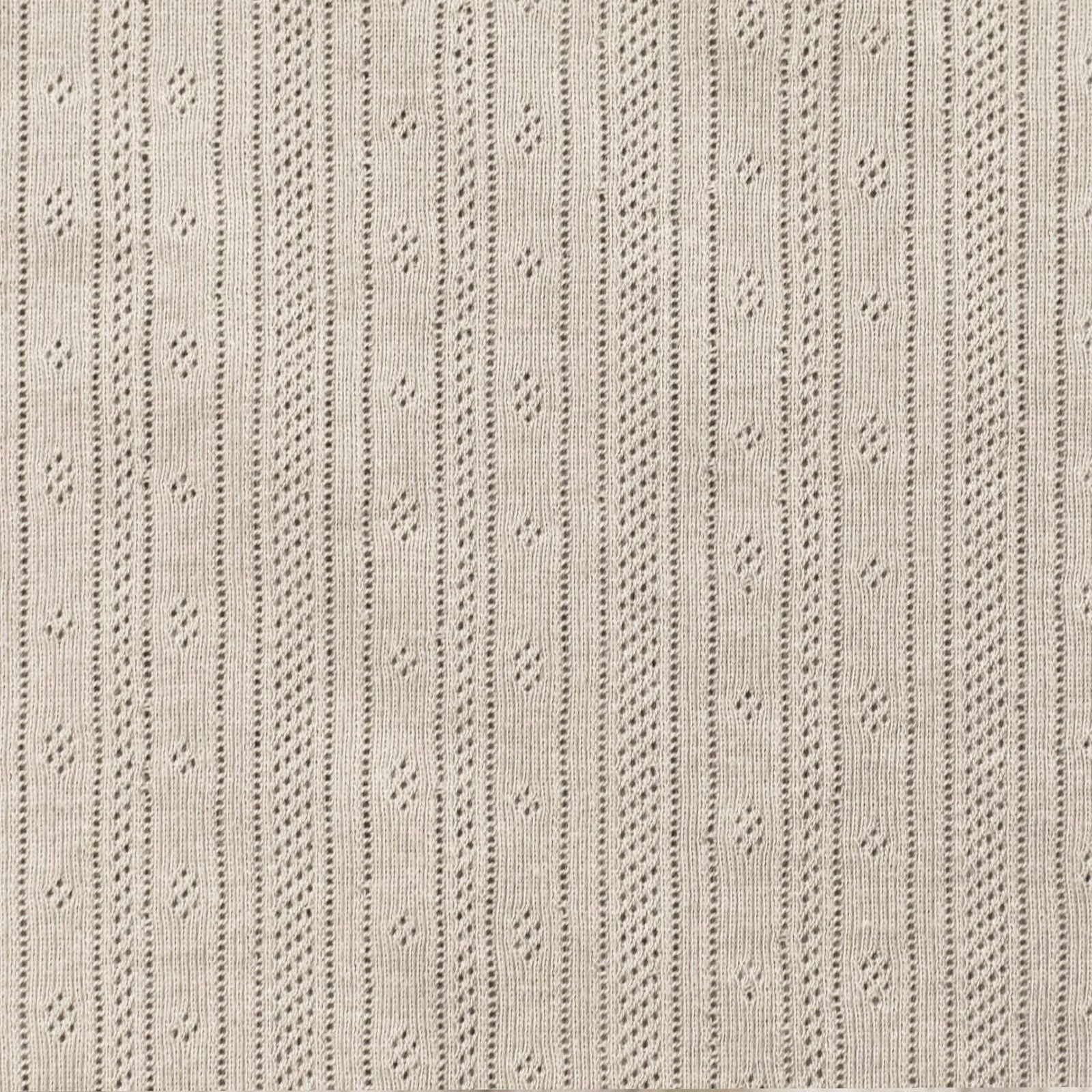 Pointelle Stripe Knit - Light Beige