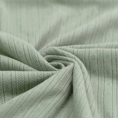 Pointelle Stripe Knit - Dusty Green